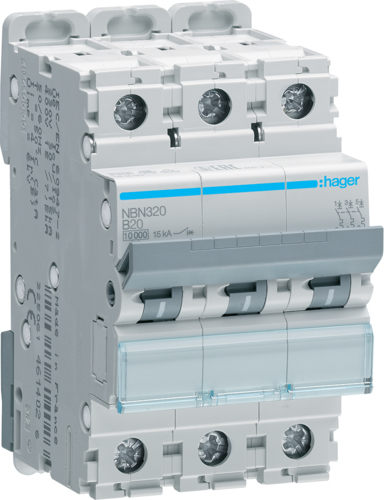 Купить Hager Leitungsschutzschalter 3pol.,B-20A,10kA,3M NBN320 (NBN320) в магазине wardena.ru