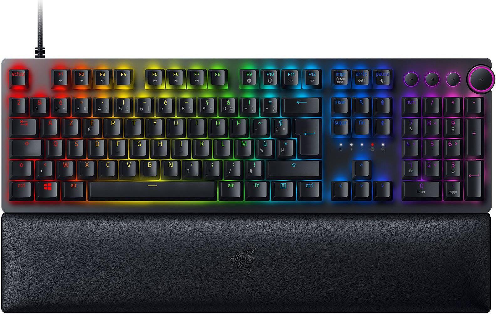 Купить Razer Huntsman V2 Optine Gaming-Tastatur RGB-LED-Beleuchtung, nordisches Layout, linearer roter Schalter (RZ03-03930600-R3N1) в магазине wardena.ru
