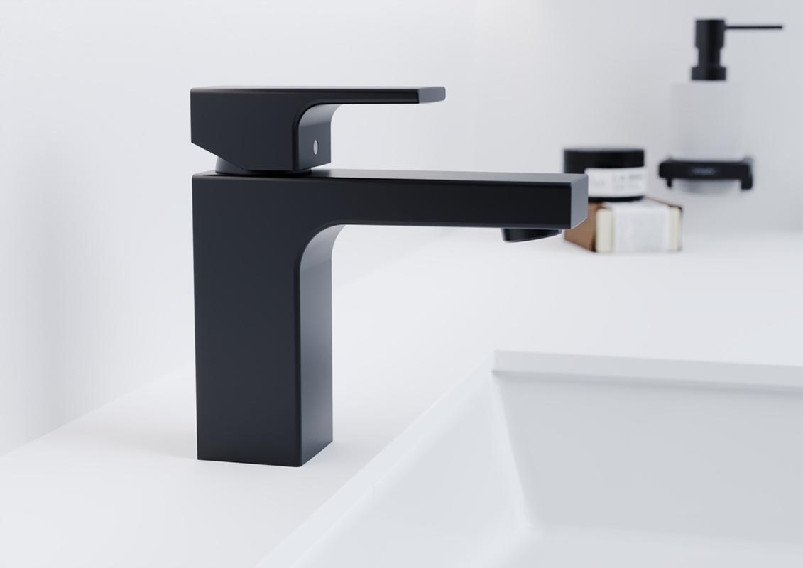 Купить Hansgrohe Vernis Shape Смеситель для раковины однорычажный 100 без сливного гарнитура черный матовый 71569670 в магазине wardena.ru