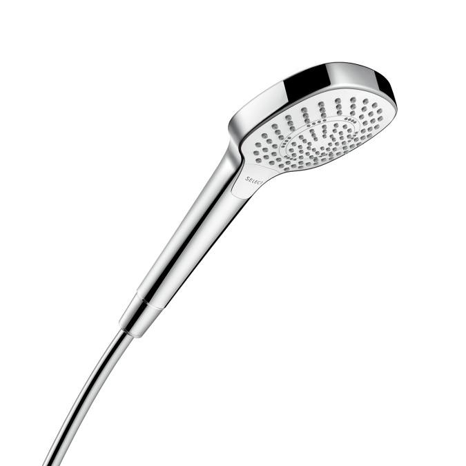 Купить Hansgrohe Croma Select E Multi  ручной душ хром-белый матовый 26810400 в магазине wardena.ru