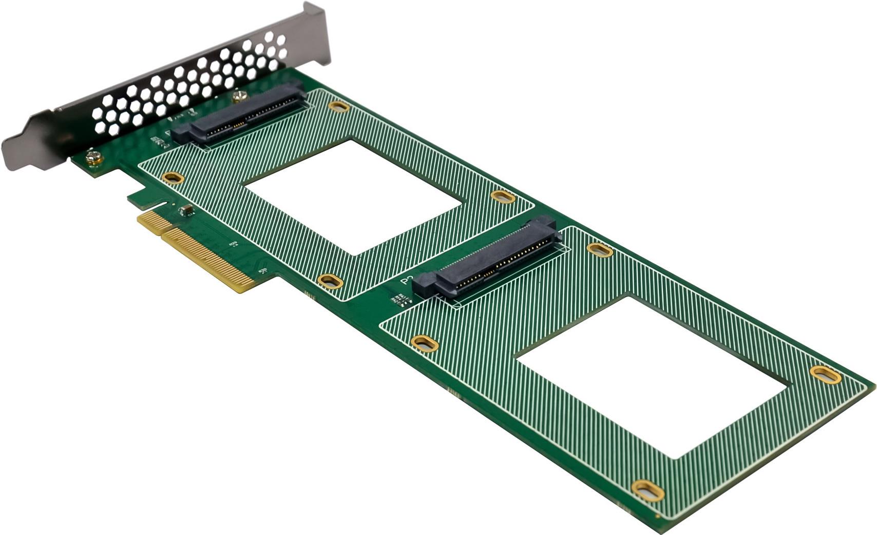Купить InLine PCIe Karte zu 2x intern U.2 NVMe SFF-8639– Bifurcation x8 (76660O) в магазине wardena.ru