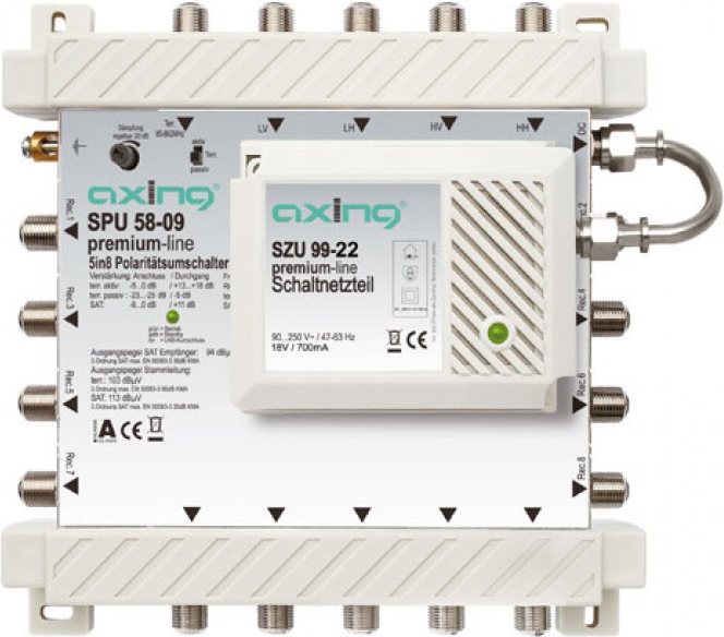 Купить Axing SPU 58-09 Satblock-Verteilung 5 Eingänge 8 Ausgänge (SPU 58-09) в магазине wardena.ru