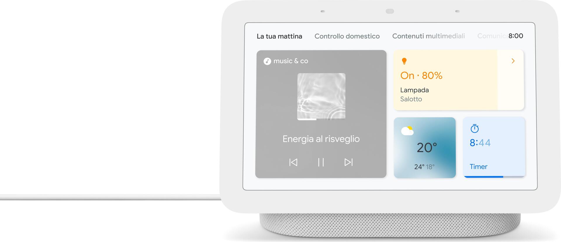 Купить Google Nest Hub (2nd Gen) - Smart-Display - LCD 17,80cm (7") - kabellos - Wi-Fi, Bluetooth - Chalk (GA01331-IT) в магазине wardena.ru