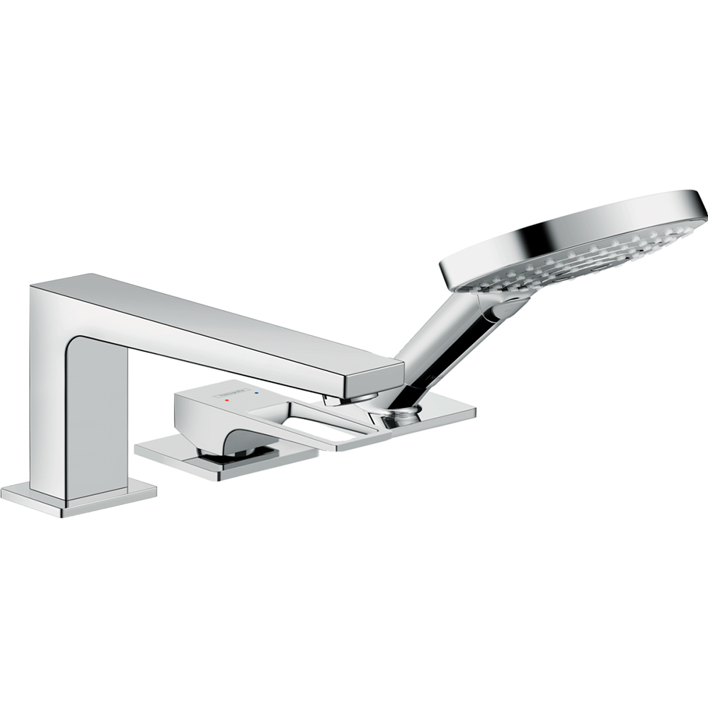 Купить Hansgrohe Metropol смеситель на край ванны на 3 отверстия хром 74551000 в магазине wardena.ru