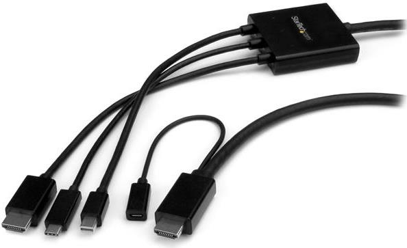 Купить StarTech.com USB-C, HDMI oder Mini DisplayPort auf HDMI Konverterkabel - 2m - USB Typ-C HDMI oder Mini DP zu HDMI Adapter - Adapterkabel - HDMI, Mini DisplayPort, 24 pin USB-C männlich zu HDMI, Mikro-USB Typ B (nur Strom (CMDPHD2HD) в магазине wardena.ru