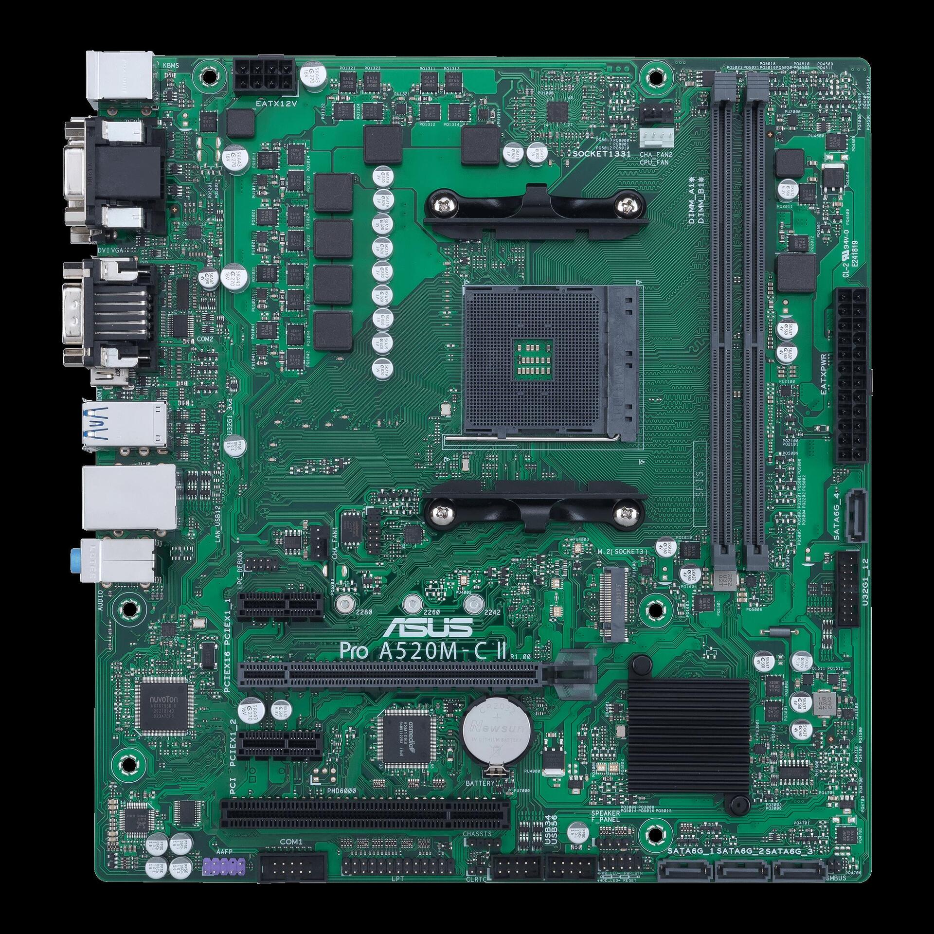 Купить ASUS PRO A520M-C II/CSM - AMD - Socket AM4 - AMD Ryzen™ 3 - AMD Ryzen™ 5 - AMD Ryzen™ 7 - Socket AM4 - DDR4-SDRAM - 64 GB (90MB18F0-M0EAYC) в магазине wardena.ru