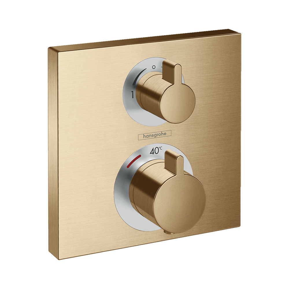 Купить Hansgrohe Ecostat Square Термостат скрытого монтажа для 2 потребителей бронза 15714140 в магазине wardena.ru