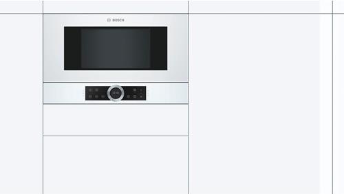 Купить Bosch Serie 8 BFR634GW1 Solo-Mikrowelle Eingebaut 21l 900W Weiß Mikrowelle (BFR 634GW1) в магазине wardena.ru