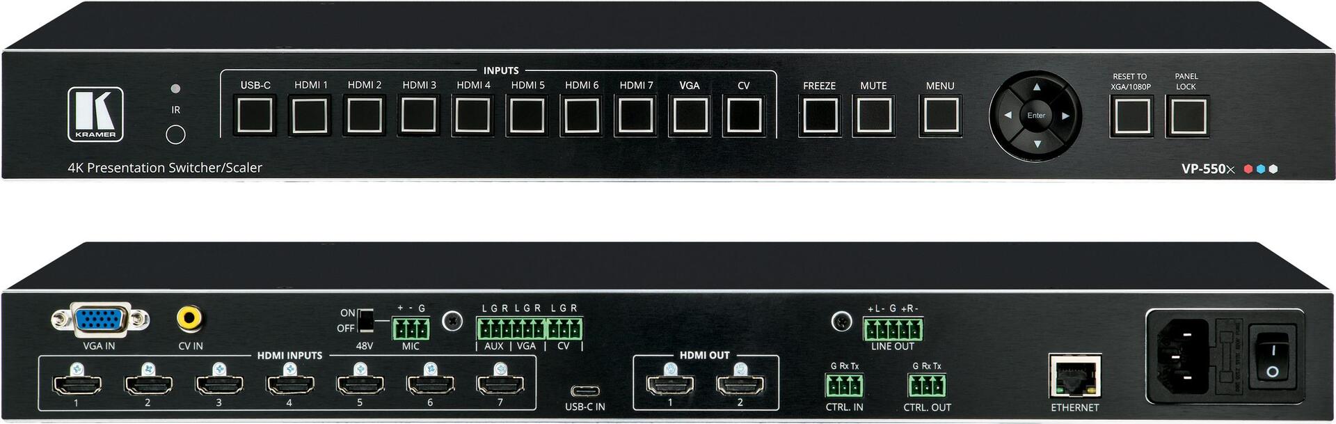 Купить Kramer Electronics VP-551X - Schwarz - 640 x 480 - 800 x 600 - 1024 x 768 - 1280 x 1024 - 1280 x 768 - 1280 x 800 - 1360 x 768 - 1400 x 1050,... - Aluminium - 1U - Tasten - 480i - 480p - 576i - 576p - 720p - 1080i - 1080 (72-00003030) в магазине wardena.ru
