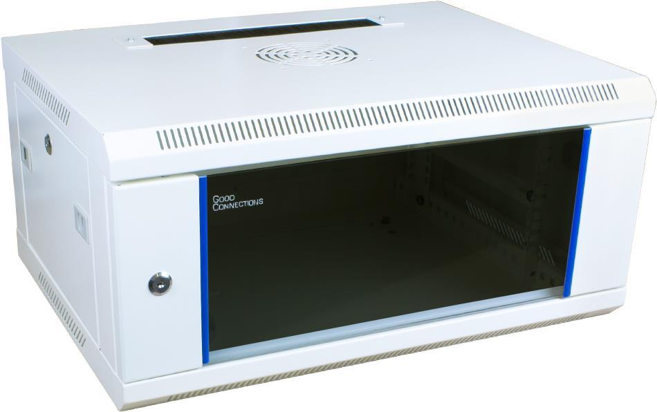 Купить 19" Wandgehäuse, 4HE, reinweiß (RAL9010) 600x450 mm, fertig montiert, Good Connections® (GC-R0021) в магазине wardena.ru