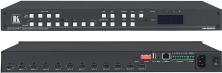 Купить Kramer VS-84H2 8x4 4K HDR HDCP 2,2 Matrix Switcher with Digital Audio Routing - Video/Audio-Schalter - Desktop, an Rack montierbar (20-00011730) в магазине wardena.ru