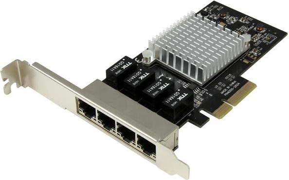 Купить StarTech.com 4 Port PCI Express Gigabit Ethernet Netzwerkkarte - Intel I350 NIC - Netzwerkadapter - PCIe x4 Low-Profile - GigE - 1000Base-T - Schwarz (ST4000SPEXI) в магазине wardena.ru