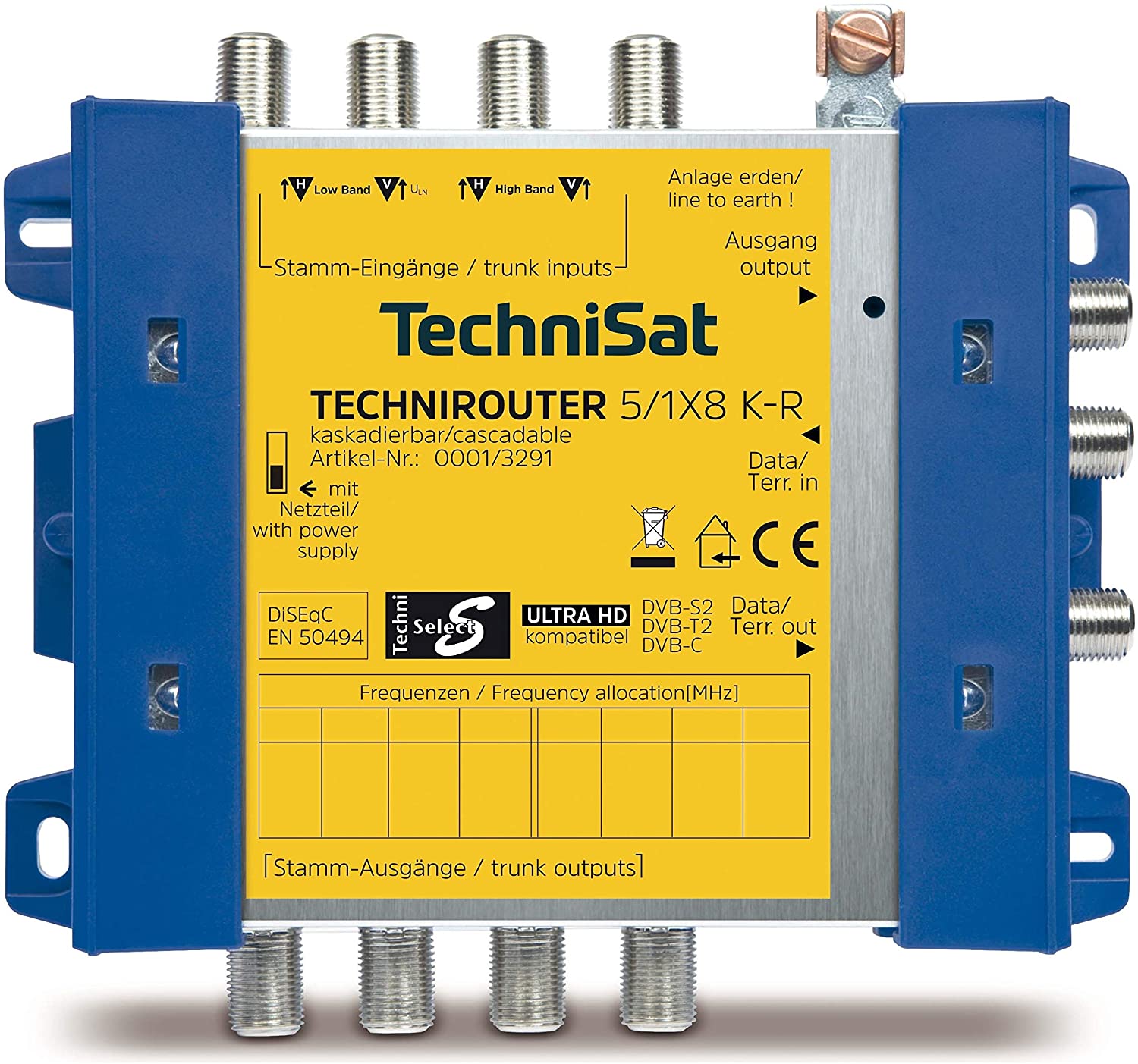 Купить TechniSat TechniRouter 5/1x8 K-R - Multiswitch Satelliten-/terrestrisches Signal (0001/3291) в магазине wardena.ru
