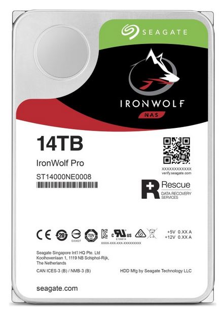 Купить Seagate IronWolf Pro ST14000NE0008 - Festplatte - 14 TB - intern - 3.5" (8.9 cm) - SATA 6Gb/s - 7200 U/min - Puffer: 256 MB в магазине wardena.ru
