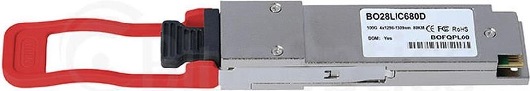 Купить Kompatibler Alcatel-Nokia 3HE16558AA BlueOptics BO28LIC680D QSFP28 Transceiver, LC-Duplex, 100GBASE-ZR4, Singlemode Fiber, internes WDM 4x1296-1309nm, 80KM, 0°C/+70°C, DDM (3HE16558AA-BO) в магазине wardena.ru