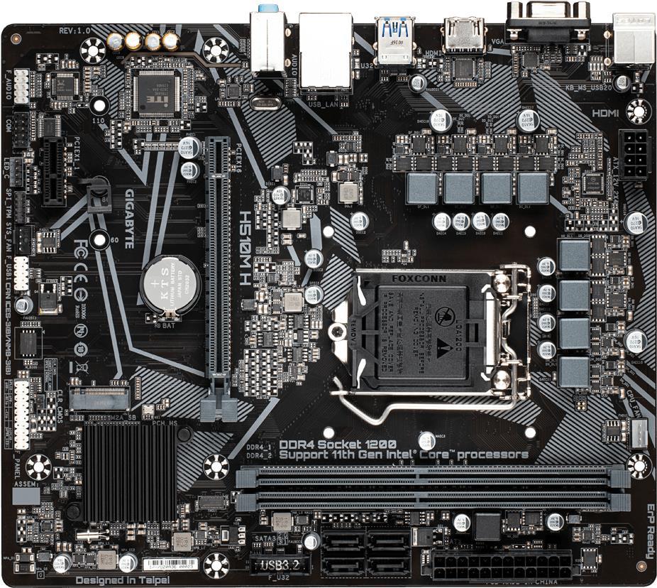 Купить Gigabyte H510M H - Intel - LGA 1200 - Intel® Celeron® - Intel® Core™ i3 - Intel Core i5 - Intel Core i7 - Intel Core i9 - Intel® Pentium® - LGA 1200 (Socket H5) - DDR4-SDRAM - 64 GB (H510M H) в магазине wardena.ru