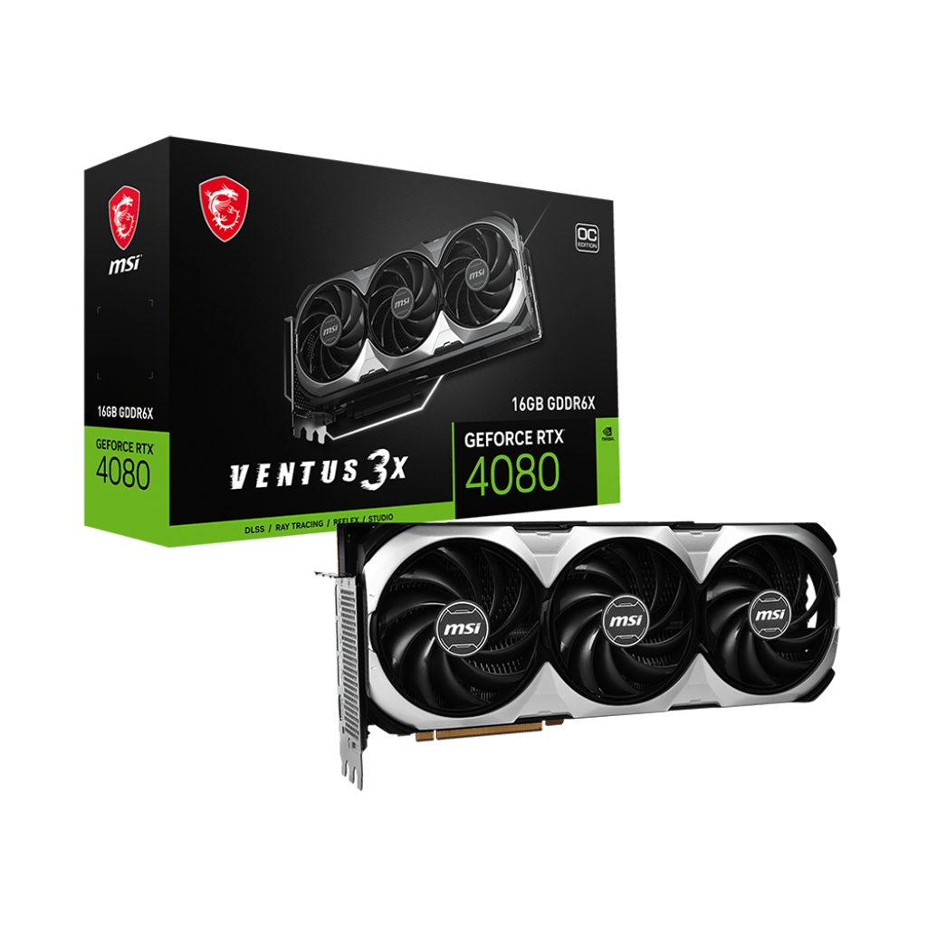 Купить MSI VENTUS GeForce RTX 4080 16GB 3X OC - GeForce RTX 4080 - 16 GB - GDDR6X - 256 Bit - 7680 x 4320 Pixel - PCI Express 4.0 (RTX408016GBVEN3XOC) в магазине wardena.ru