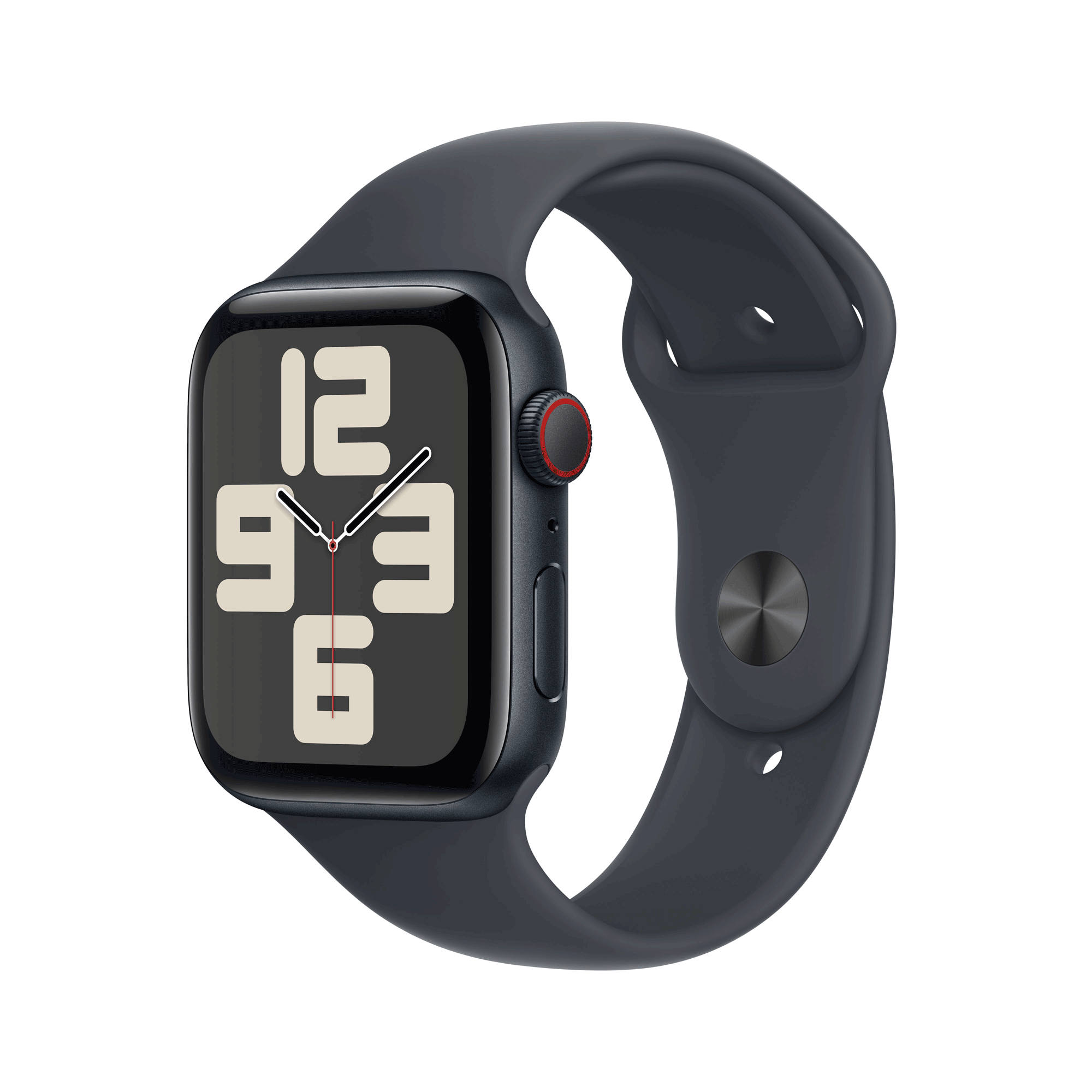 Купить Apple Watch SE GPS + Cellular 44mm Midnight Aluminium Case mit Midnight Sport Band - M/L (MXGM3QF/A) в магазине wardena.ru
