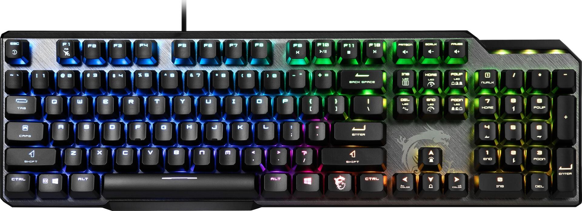 Купить MSI Vigor GK50 Elite - Tastatur - Hintergrundbeleuchtung - USB - USA - Tastenschalter: Kailh Box White (S11-04US256-CLA) в магазине wardena.ru