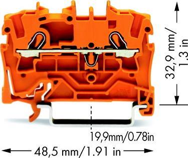 Купить WAGO Durchgangsklemme 5.2 mm Zugfeder Orange 2002-1202 100 St. (2002-1202) в магазине wardena.ru