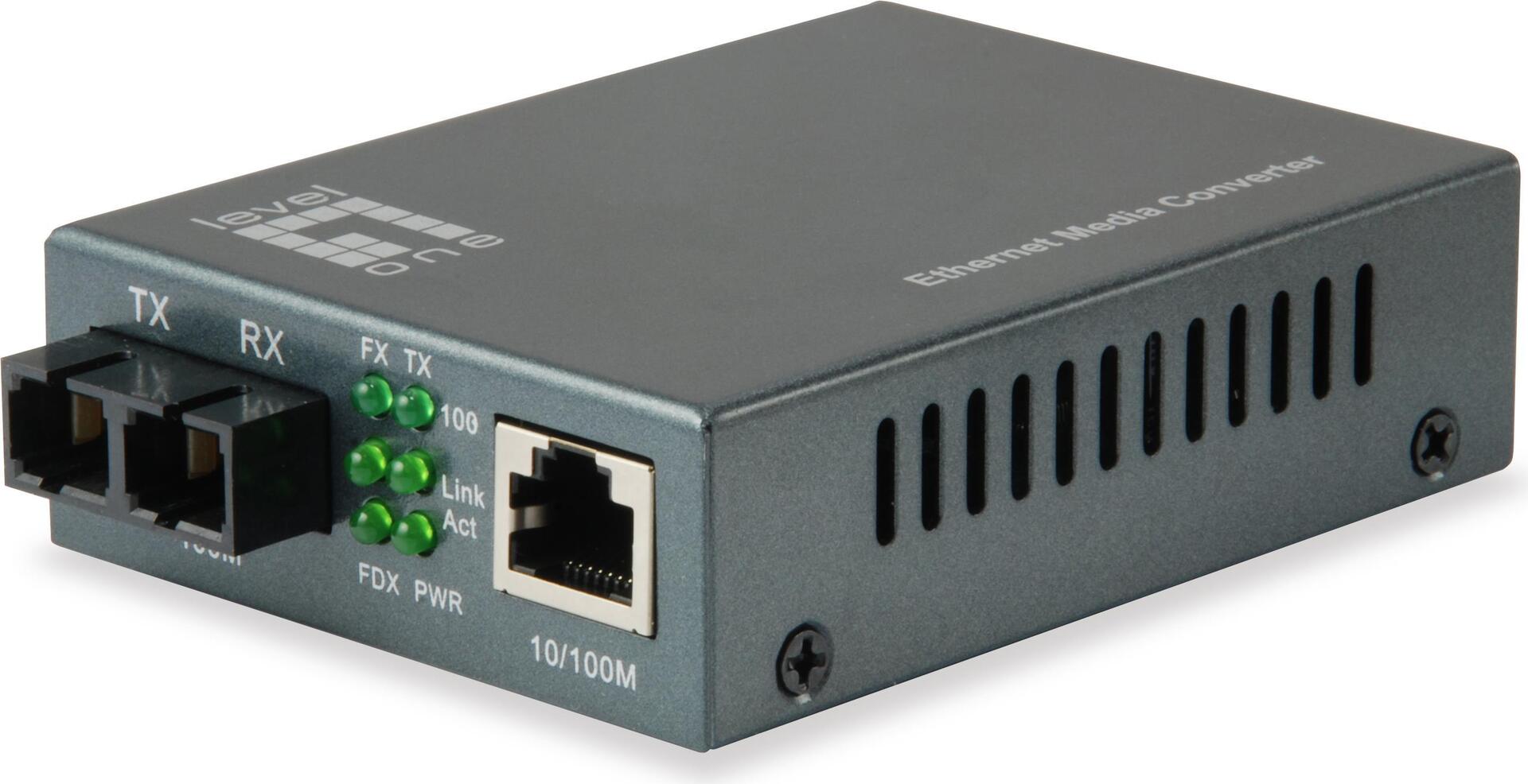 Купить LevelOne FVT-1105 - Medienkonverter - 100Mb LAN - 10Base-T, 100Base-FX, 100Base-TX - RJ-45 / SC Single-Modus - bis zu 80 km - 1310 nm в магазине wardena.ru