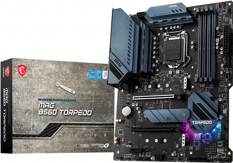 Купить MSI MAG B560 TORPEDO - Motherboard - ATX - LGA1200-Sockel - B560 - USB-C Gen2, USB 3.2 Gen 1, USB 3.2 Gen 2x2 - Gigabit LAN, 2.5 Gigabit LAN - Onboard-Grafik (CPU erforderlich) - HD Audio (8-Kanal) (7D15-007R) в магазине wardena.ru