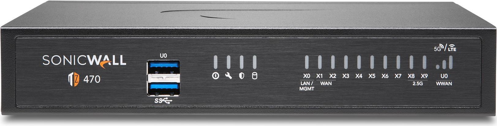 Купить SonicWall TZ470 - Sicherheitsgerät - GigE, 2.5 GigE - Desktop (02-SSC-2829) в магазине wardena.ru