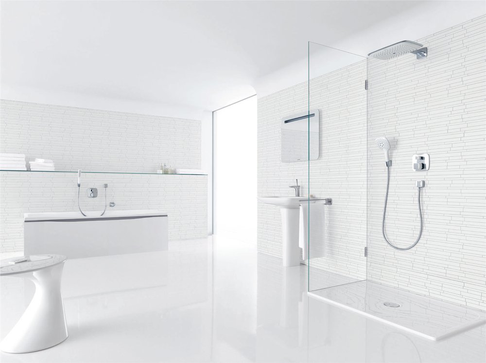 Купить Hansgrohe PuraVida термостатический смеситель для ванны (внешняя часть) хром 15775000 в магазине wardena.ru