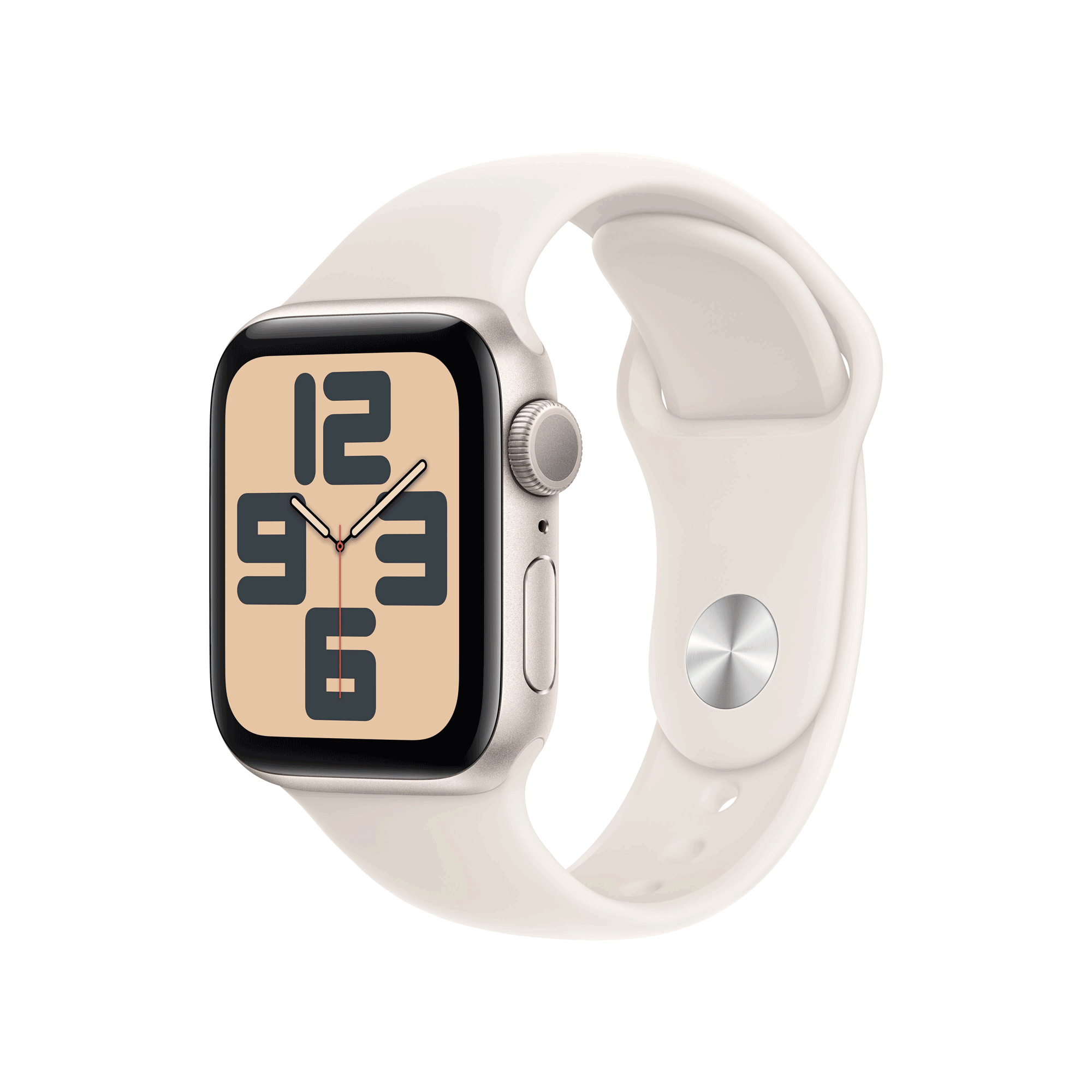 Купить Apple Watch SE GPS 40mm Starlight Aluminium Case mit Starlight Sport Band - M/L (MXEG3QF/A) в магазине wardena.ru