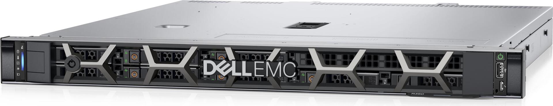 Купить Dell PowerEdge R350 - Server - Rack-Montage - 1U - 1-Weg - 1 x Xeon E-2314 / 2.8 GHz - RAM 16 GB - SAS - Hot-Swap 6.4 cm (2.5") Schacht/Schächte - SSD 480 GB - Matrox G200 - GigE - kein Betriebssystem - Monitor: keiner - (K8KR0) в магазине wardena.ru