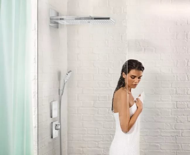 Купить Hansgrohe Rainmaker Select Верхний душ 580 3jet хром-черный матовый 24001600 в магазине wardena.ru