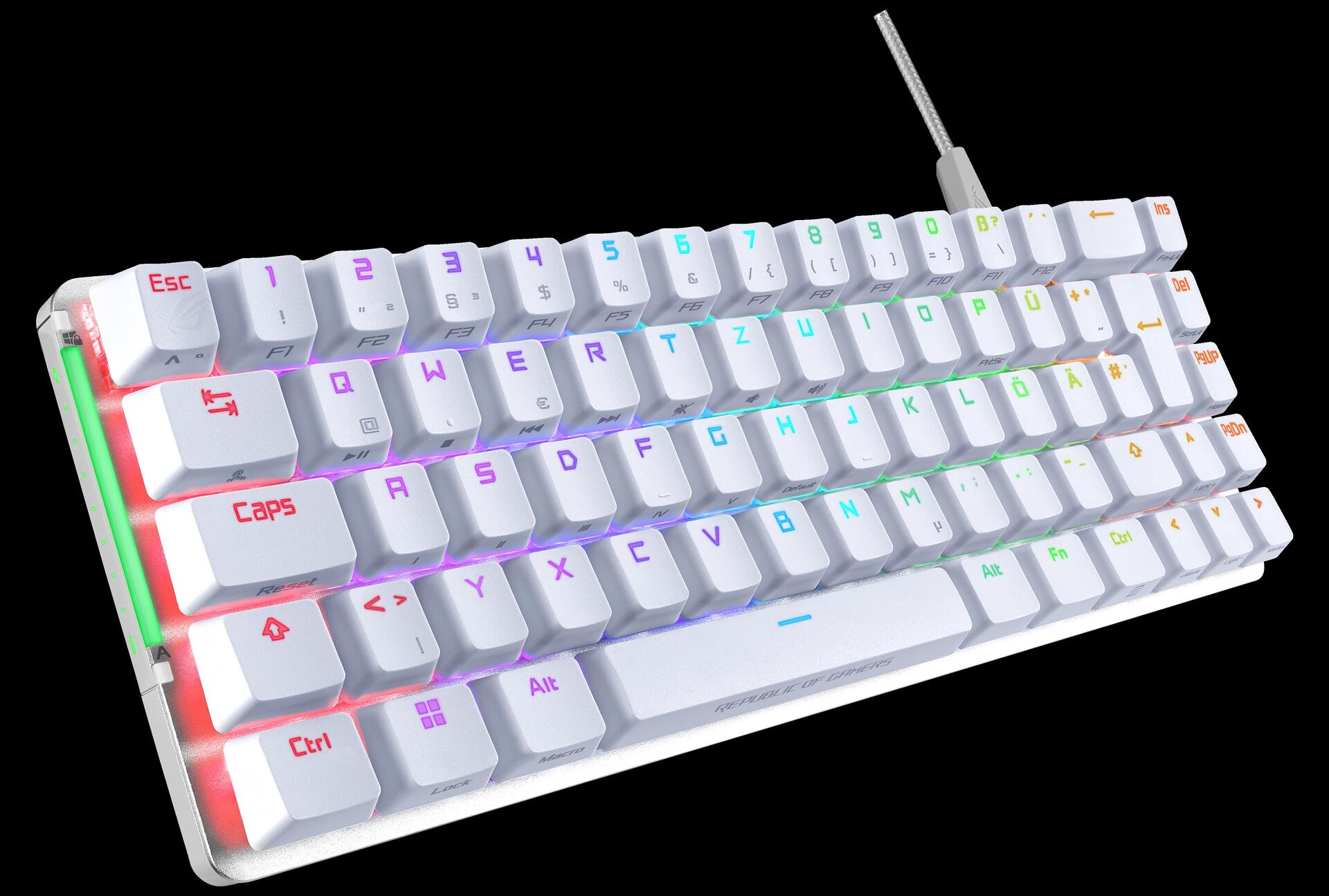 Купить ASUS ROG Falchion Ace WHT Tastatur USB QWERTZ Deutsch Weiß (90MP0346-BKDA11) в магазине wardena.ru