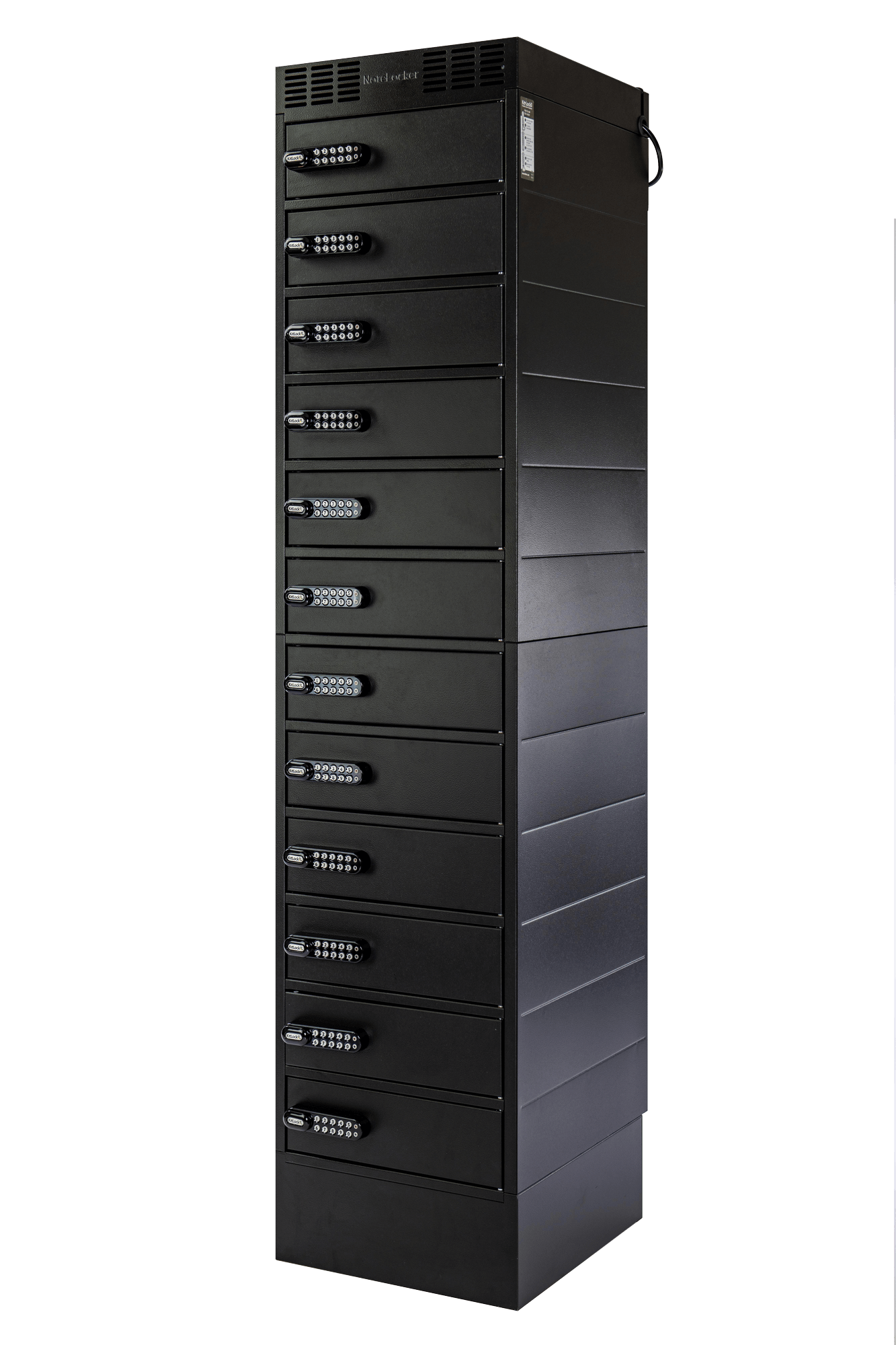 Купить Leba NoteLocker 12 Mechanical (Schuko/USB plug) Schrank zur Verwaltung tragbarer Geräte Schwarz (NL-12-224-UA-SC) в магазине wardena.ru