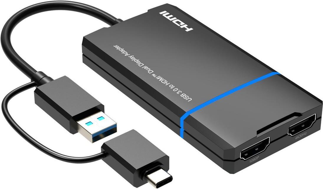 Купить MicroConnect USB-C or USB A 2in1 to HDMI 2x splitter with one click - Digital/Daten (MC-USB3.1CHDMIX2-2IN1) в магазине wardena.ru