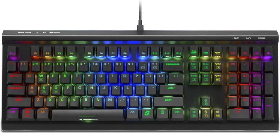 Купить Sharkoon SKILLER SGK60 Tastatur USB QWERTY US Englisch Schwarz (4044951030095) в магазине wardena.ru