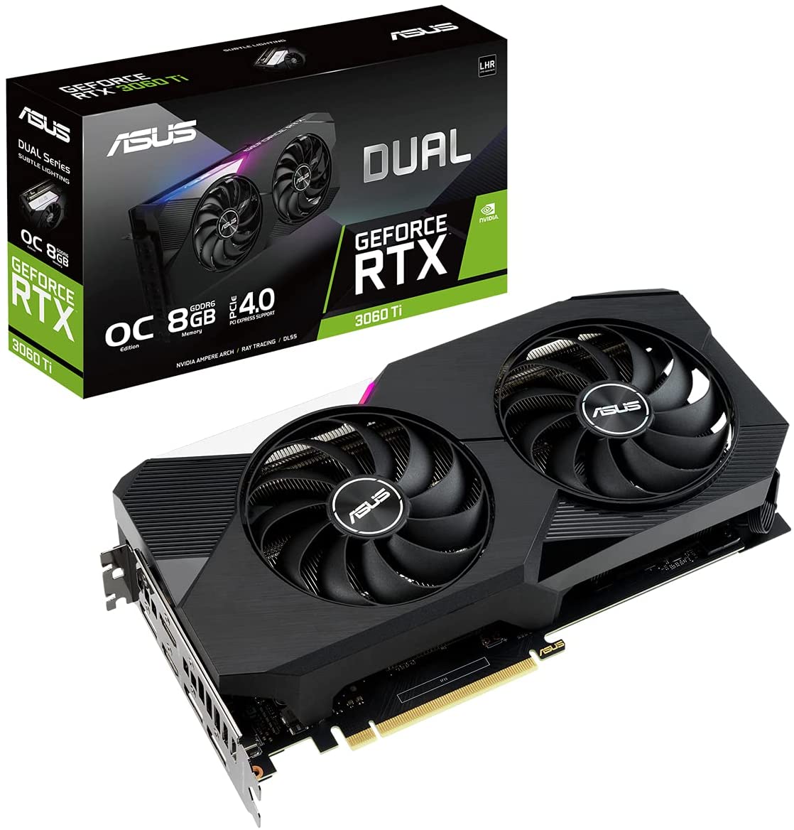 Купить ASUS DUAL-RTX3060TI-O8G-V2 - OC Edition - Grafikkarten - GF RTX 3060 Ti - 8GB GDDR6 - PCIe 4,0 - 2 x HDMI, 3 x DisplayPort (90YV0G1J-M0NA00) в магазине wardena.ru