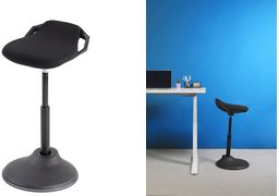 Купить ALBA Sitzhocker/Stehhilfe FLEXY, schwarz Schaumstoffsitz, Metall-Fußplatte, höhenverstellbar durch - 1 Stück (MHFLEXY N) в магазине wardena.ru