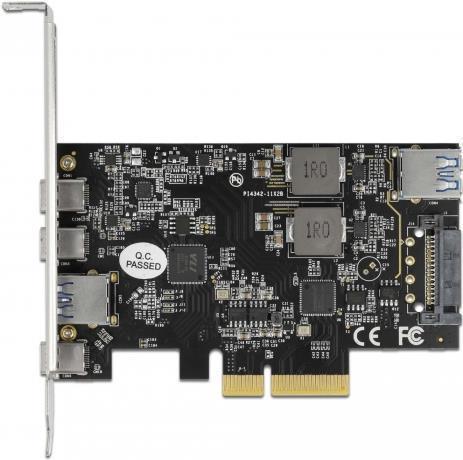 Купить Delock - USB-Adapter - PCIe 3.0 x4 Low-Profile - USB-C 3,2 Gen 2 x 3 + USB 3,2 Gen 2 x 1 + USB 3,2 Gen 2 (intern) x 1 (90060) в магазине wardena.ru