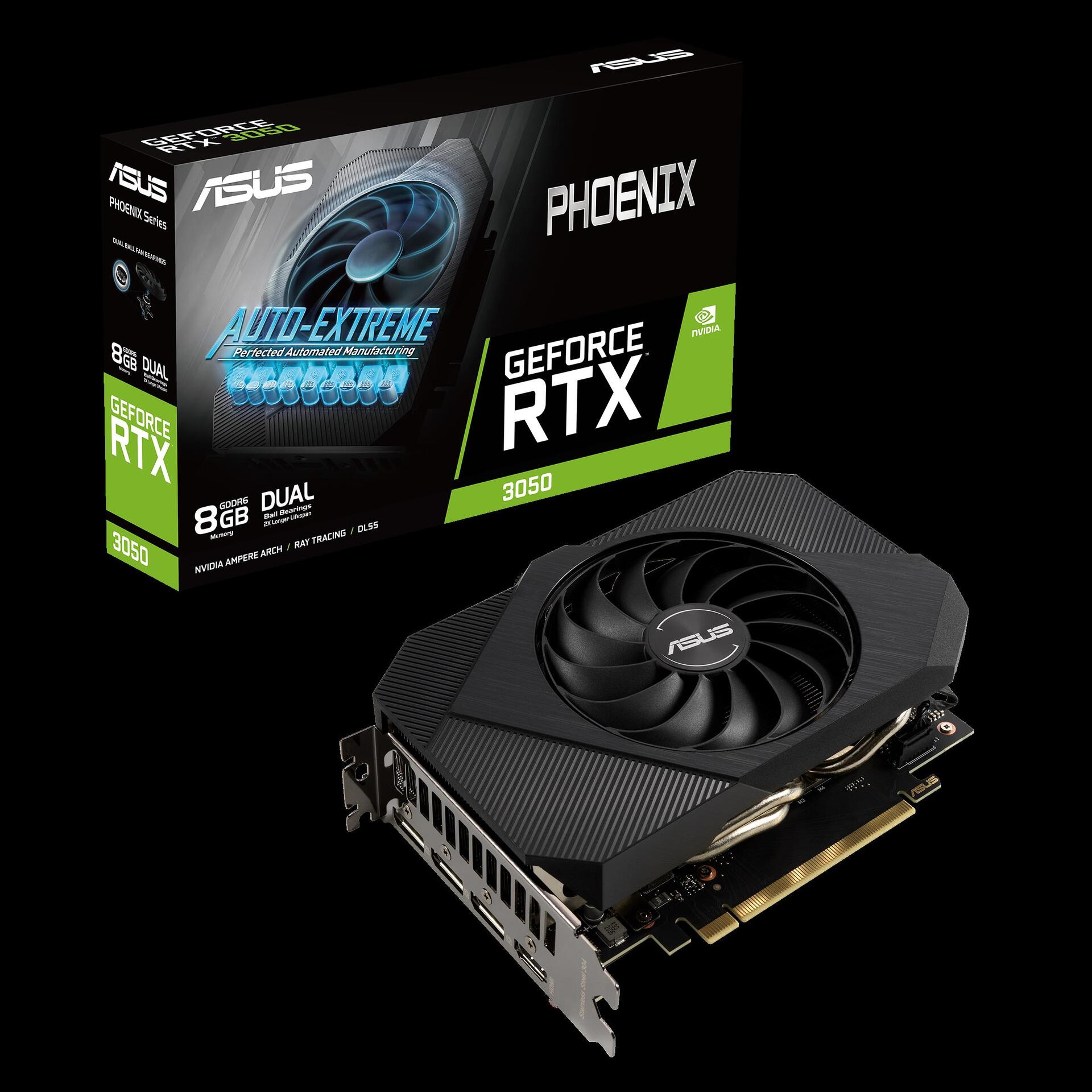 Купить Asus Phoenix GeForce RTX 3050 - Grafikkarten - GF RTX 3050 - 8 GB GDDR6 - PCIe 4.0 - HDMI, 3 x DisplayPort (90YV0HH2-M0NA00) в магазине wardena.ru