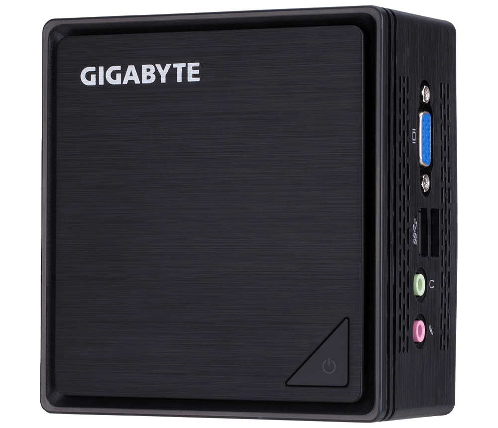 Купить Gigabyte BRIX GB-BPCE-3350C (rev. 1.0) - Barebone - Ultra Compact PC Kit - 1 x Celeron N3350 / 1,1 GHz - HD Graphics 500 - GigE (GB-BPCE-3350C) в магазине wardena.ru