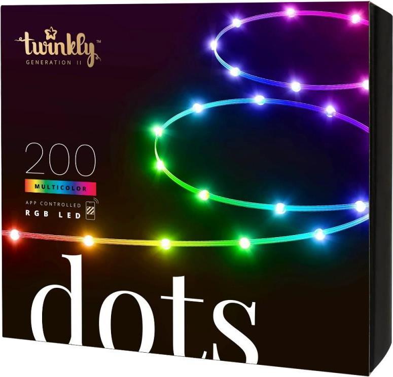 Купить Twinkly Dots - Girlande - Mehrfarbig - Rund - Multi - Schwarz - IP20 (TWD200STP-TEU) в магазине wardena.ru