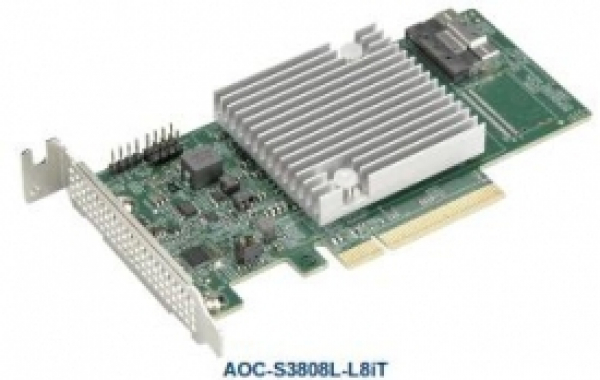 Купить RAID/HBA Card Supermicro AOC-S3808L-L8IT-O 122xHDD Broadcom SAS 3816 в магазине wardena.ru