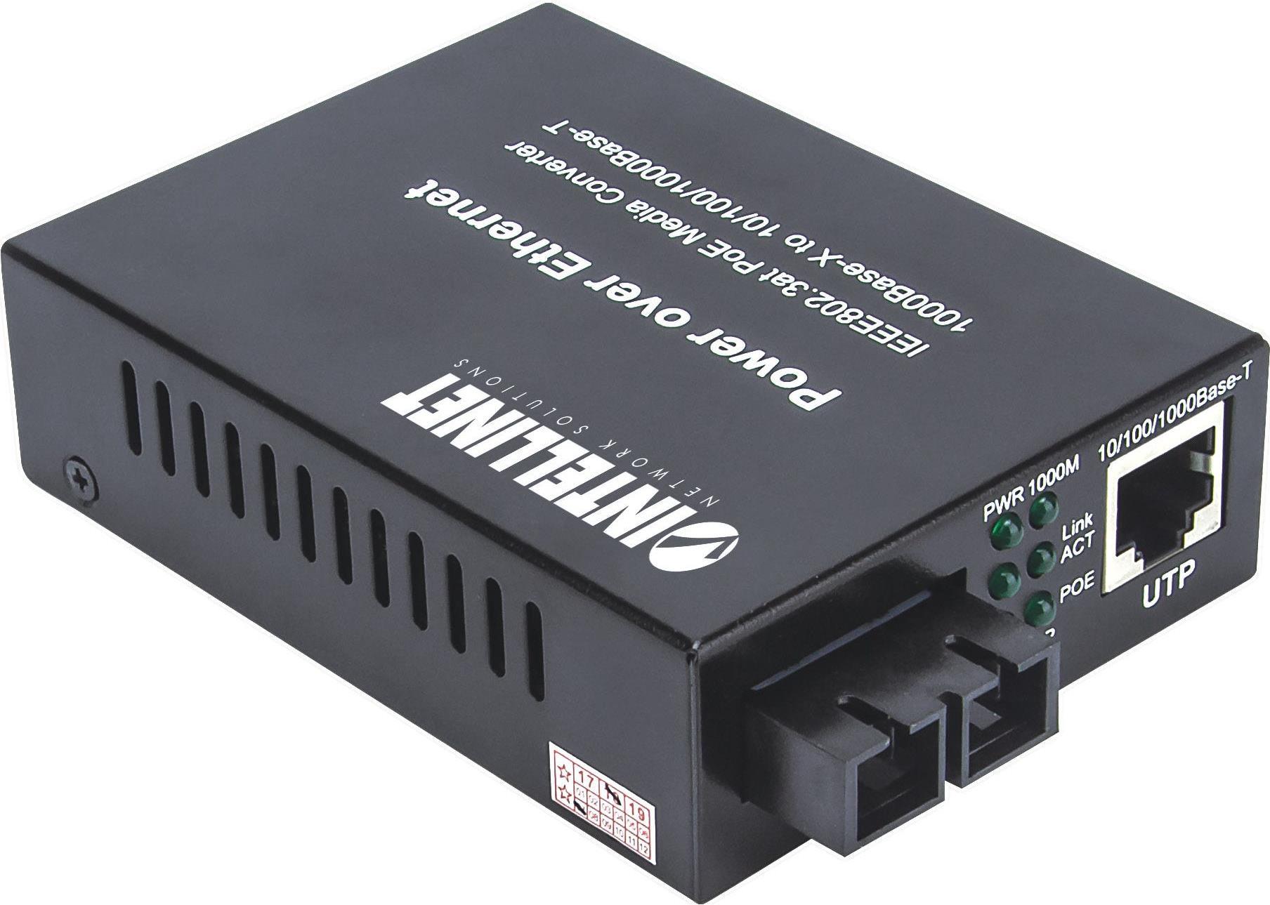 Купить Intellinet Gigabit PoE+ Media Converter - Medienkonverter - GigE - 10Base-T, 1000Base-LX, 100Base-TX, 1000Base-T - RJ-45 / SC Single-Modus - bis zu 20 km - 1310 nm (508209) в магазине wardena.ru
