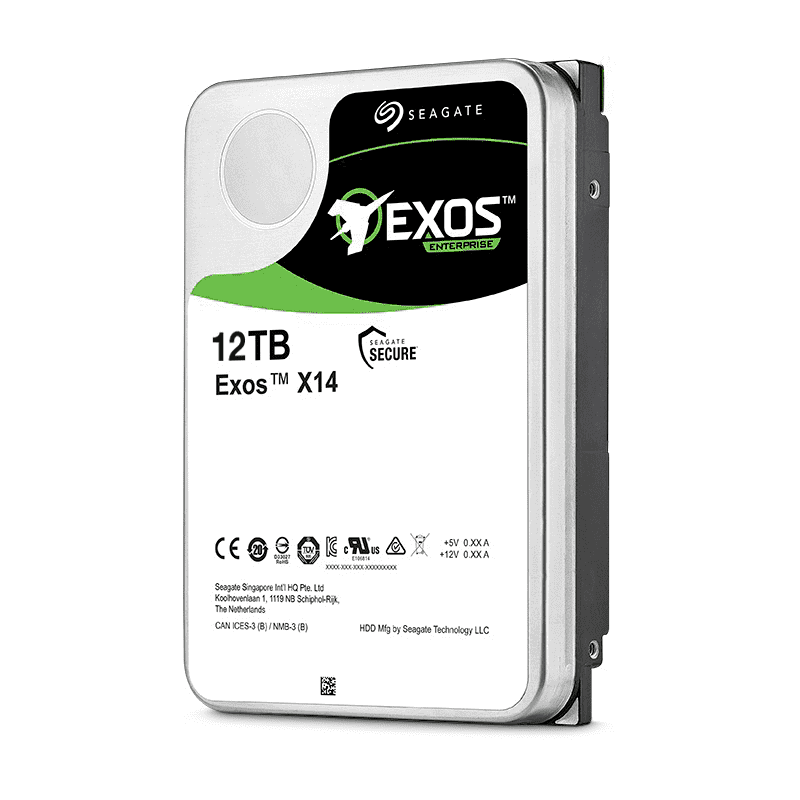 Купить Seagate Exos X14 ST12000NM0008 - Festplatte - 12 TB - intern - SATA 6Gb/s - 7200 U/min - Puffer: 256 MB в магазине wardena.ru