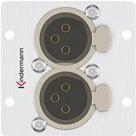 Купить Kindermann Konnect 50 alu - Modulares Faceplate-Snap-In - 3-polig XLR X 2 (7444000579) в магазине wardena.ru