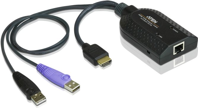 Купить ATEN KA7168 HDMI USB Virtual Media KVM Adapter Cable with Smart Card Reader (CPU Module) - KVM-/Audio-/USB-Extender (KA7168-AX) в магазине wardena.ru