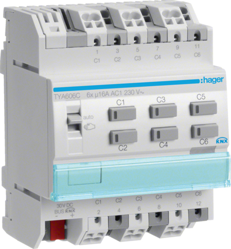 Купить Hager TYA606C - -5 - 45 °C - Grau - IP20 - 65 mm - 90 mm - 1 Stück(e) (TYA606C) в магазине wardena.ru