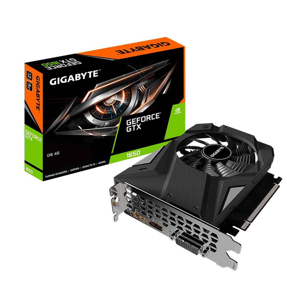 Купить Gigabyte GeForce GTX 1650 D6 4G (rev. 1.0) - GeForce GTX 1650 - 4 GB - GDDR6 - 128 Bit - 7680 x 4320 Pixel - PCI Express x16 3.0 (GV-N1656D6-4GD) в магазине wardena.ru