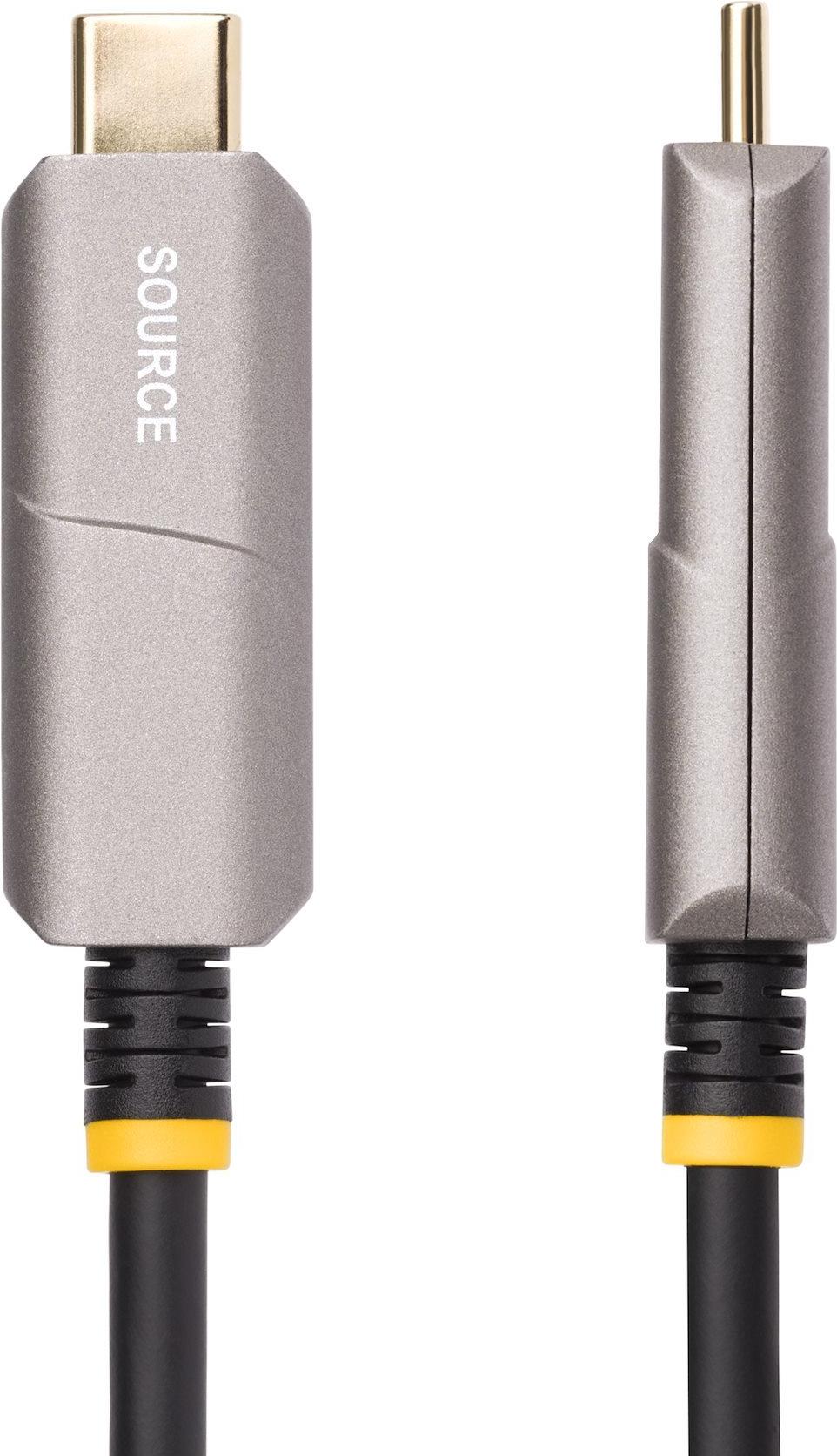 Купить StarTech.com 30ft (9.15m) USB-C to HDMI 2.0 Active Optical Cable, 4K 60Hz - HDMI-Kabel - 24 pin USB-C männlich zu HDMI, USB (nur Strom) männlich - 9.15 m - abgeschirmt/Glasfaser - Schwarz - Active Optical Cable (AOC), un (145B-USBC-HDMI4K-AOC) в магазине wardena.ru