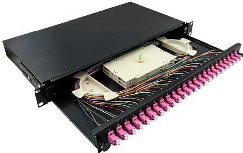 Купить 19" Komplett bestückte Spleißboxen LC-DX 24 Port, Multi Mode OM4, 1HE, schwarz, LogiLink® [F24LC4B] (F24LC4B) в магазине wardena.ru